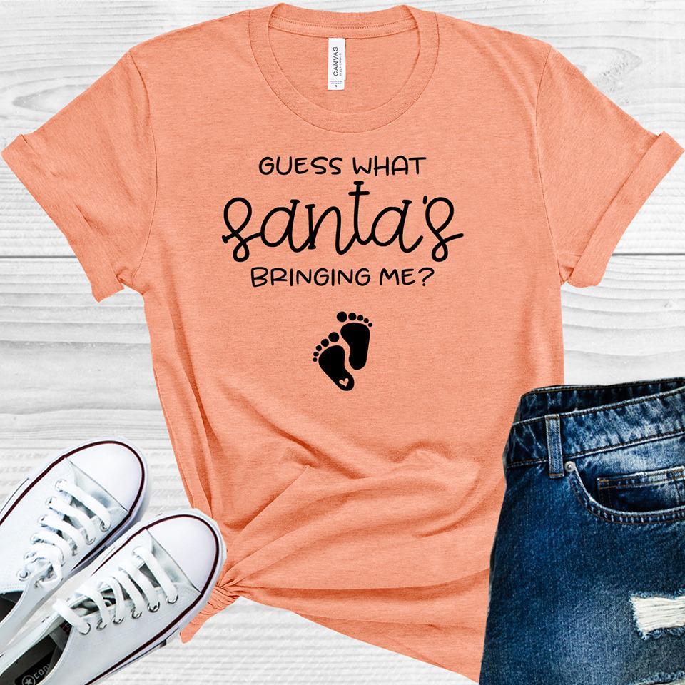 Guess What Santas Bringing Me Pregnancy Announcement Graphic Tee Graphic Tee