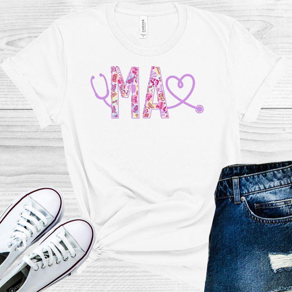 Ma Medical Assistant Valentine Graphic Tee Graphic Tee