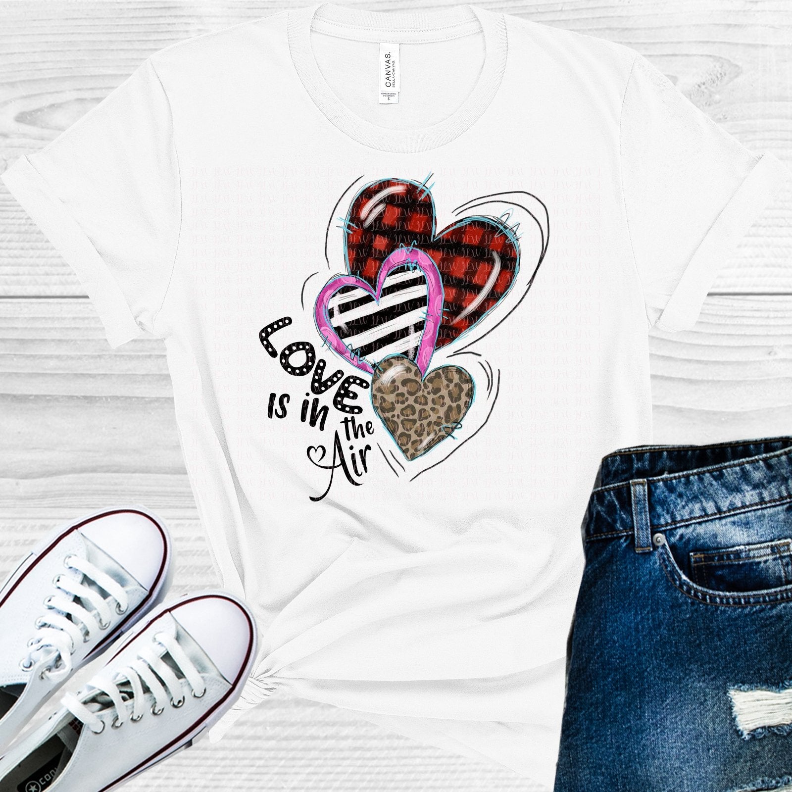 Love Is In The Air Hearts Graphic Tee Graphic Tee