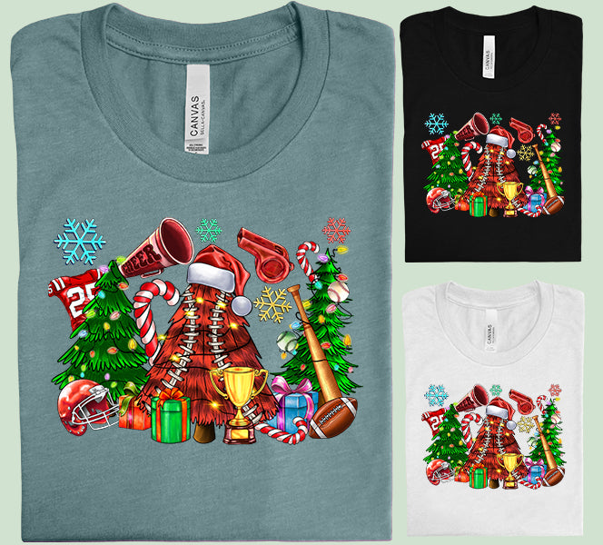 Christmas Football Graphic Tee