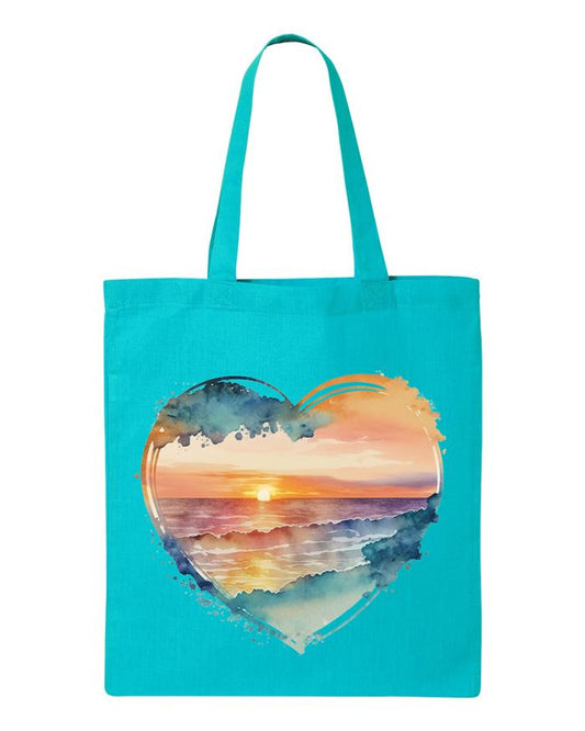 Beach Heart Tote Bag