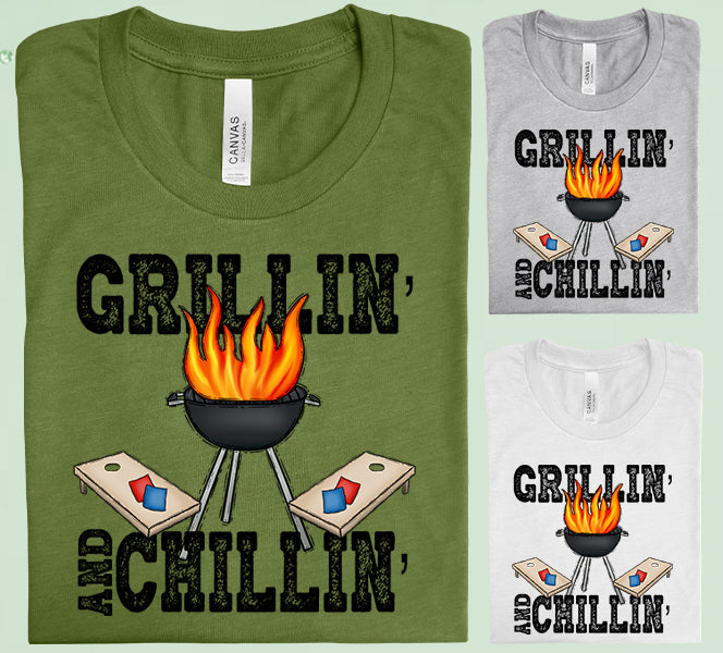 Grillin And Chillin Graphic Tee Graphic Tee