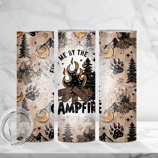 Find Me By the Campfire 20 oz Skinny Tumbler
