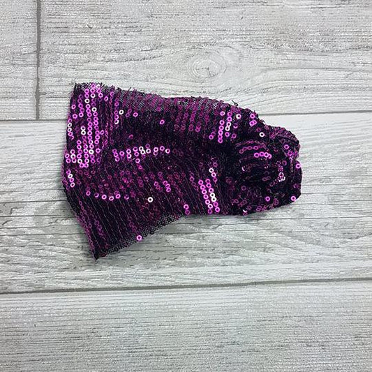 Top Knot Headband - Purple Sparkle Headband