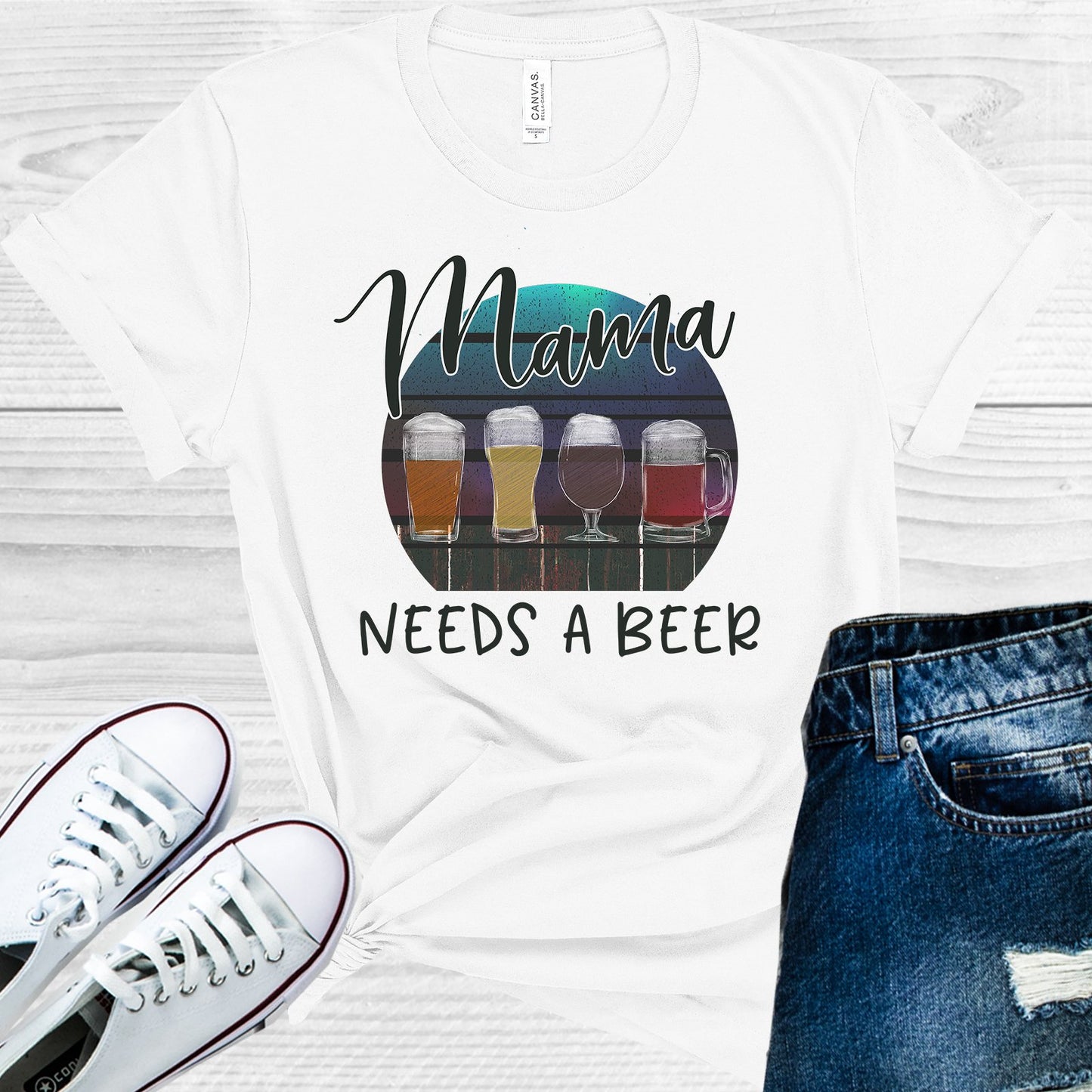 Mama Needs A Beer Graphic Tee Graphic Tee