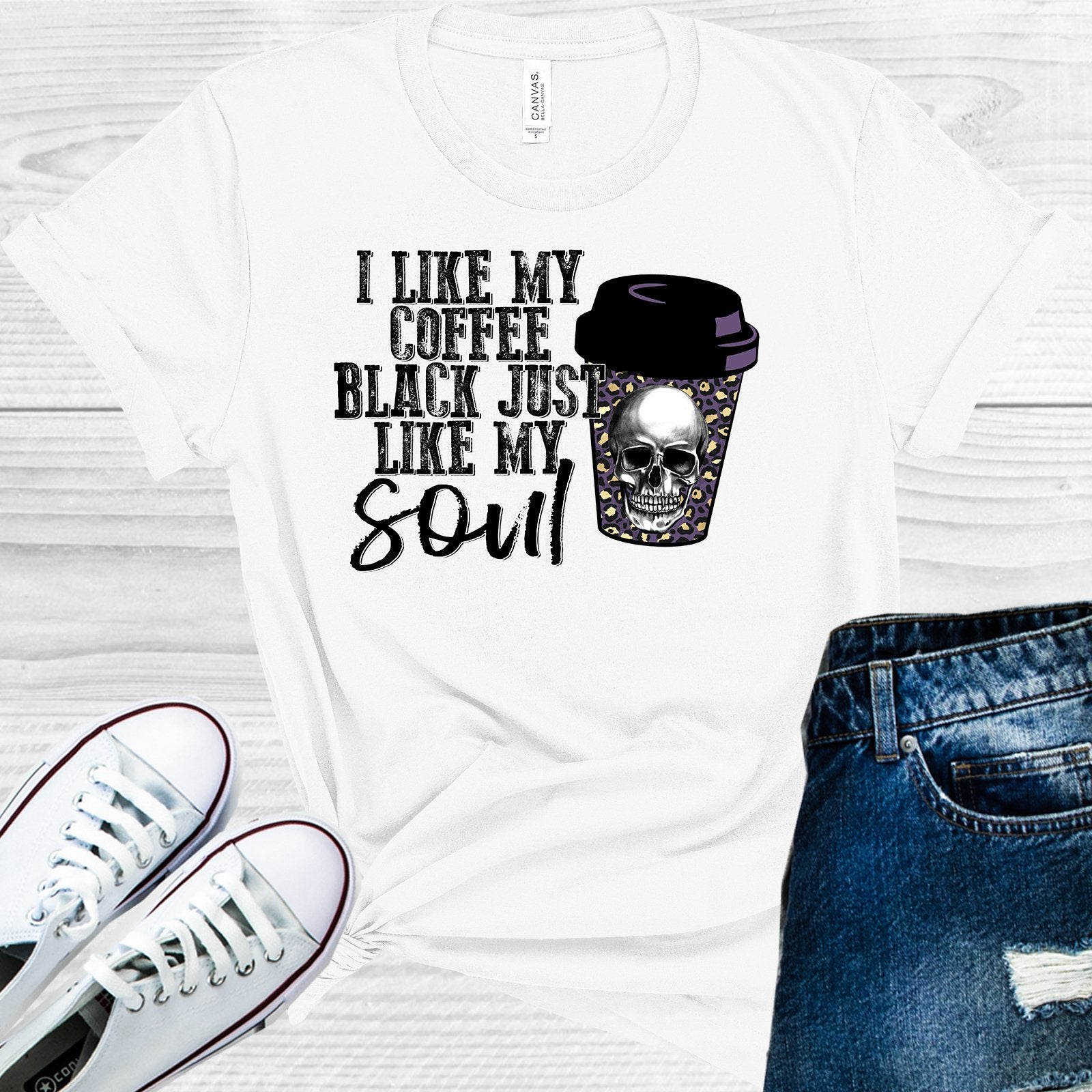 I Like My Coffee Black Just Soul Graphic Tee Graphic Tee