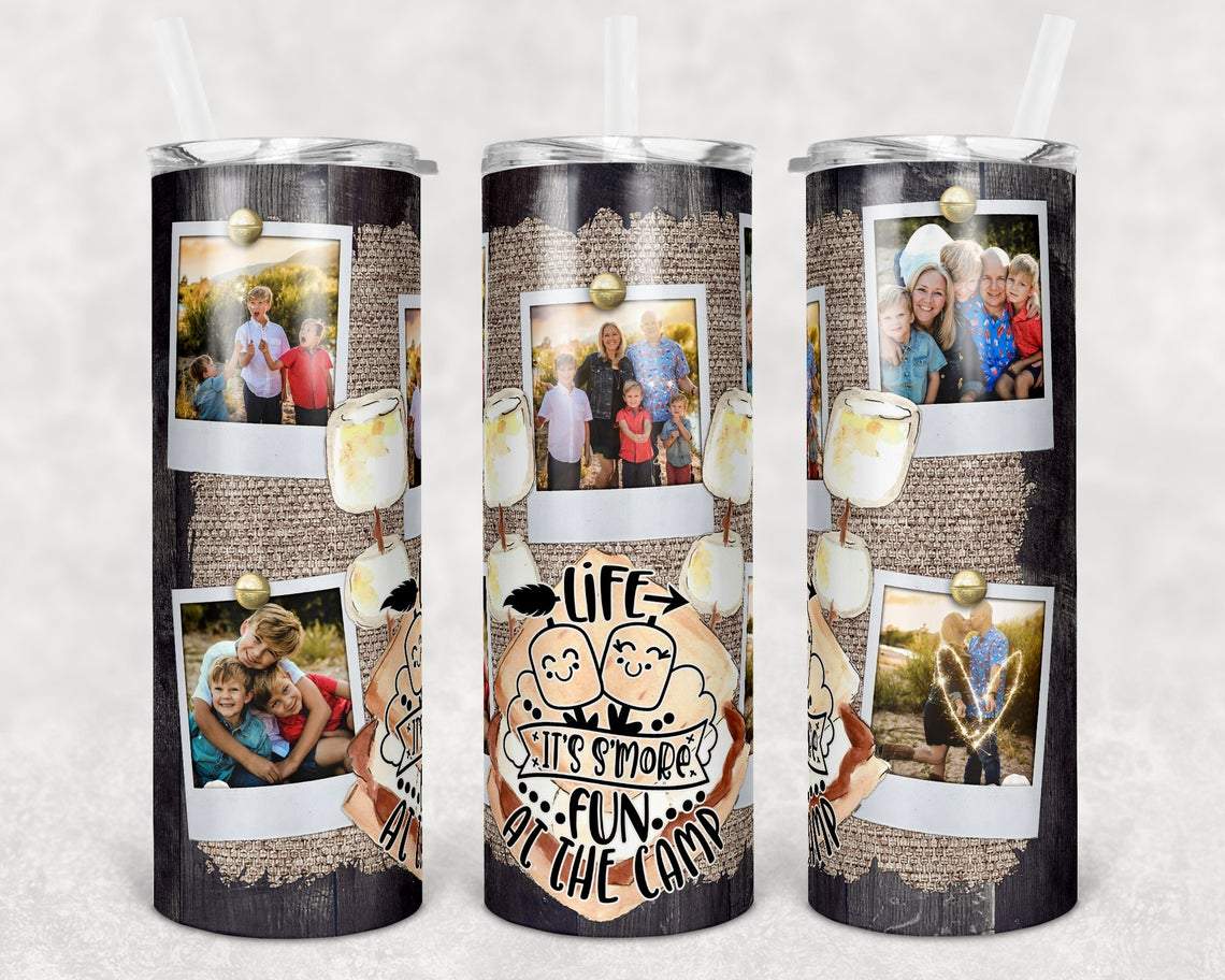 Photo Frame Life Its Smore Fun At The Camp 20 Oz Skinny Tumbler