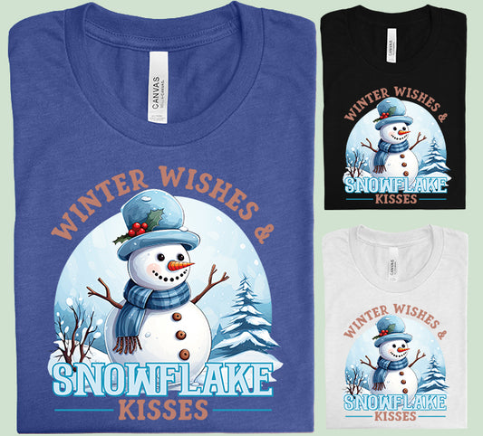 Winter Wishes & Snowflake Kisses Graphic Tee