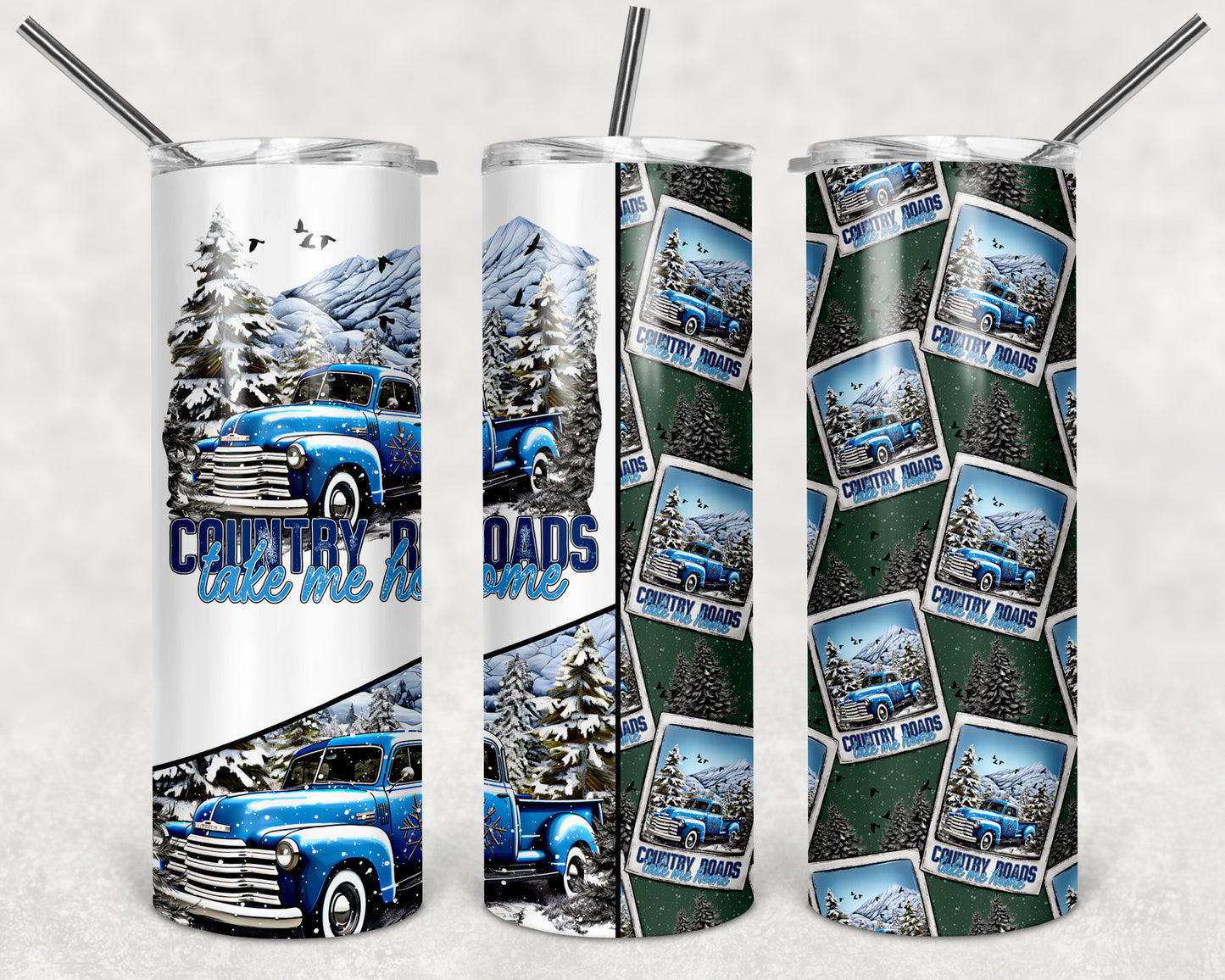 Country Roads Take Me Home 20 oz Skinny Tumbler