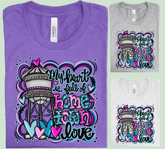 My Heart is Full of Home Town Love Graphic Tee