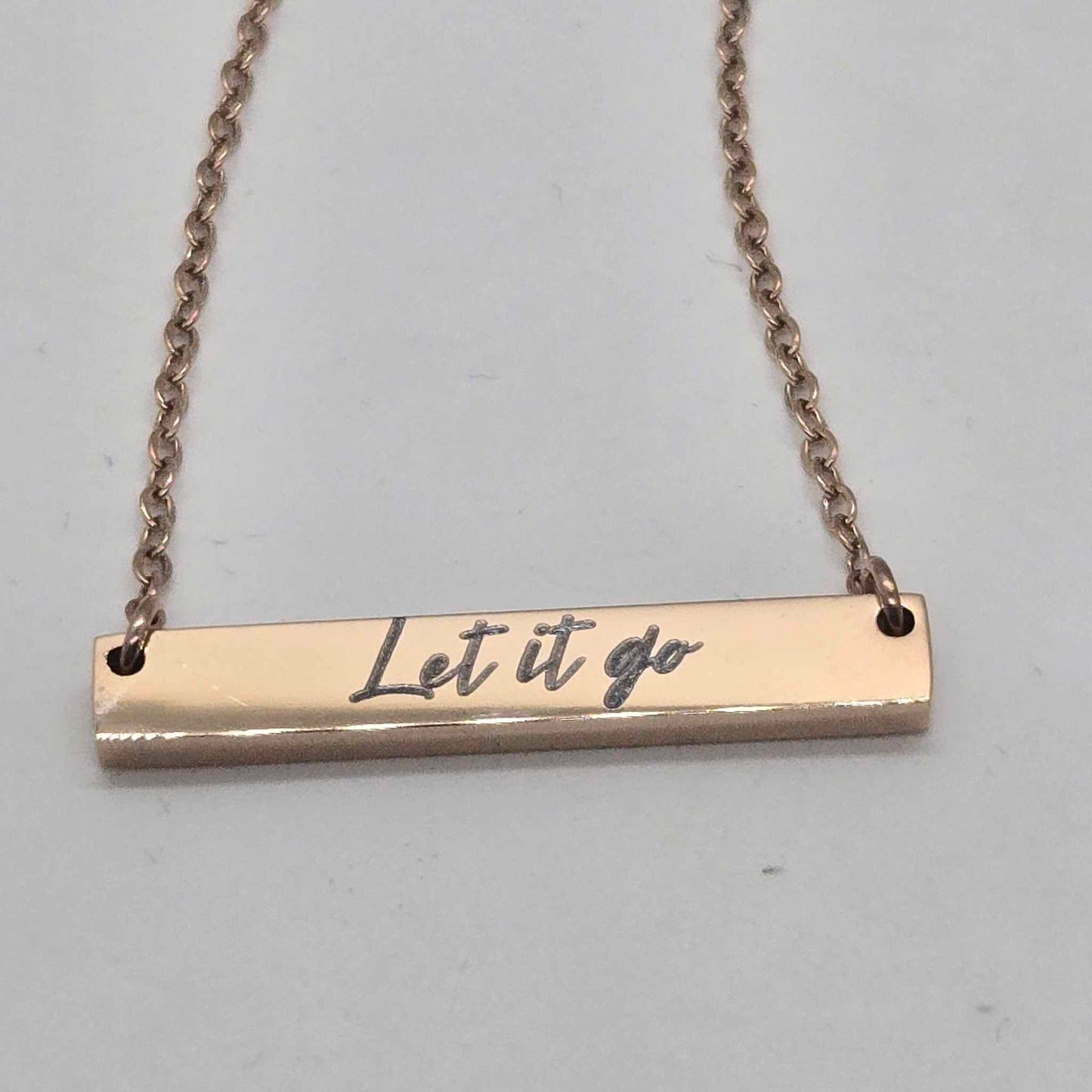 Custom Engraved Bar Necklace