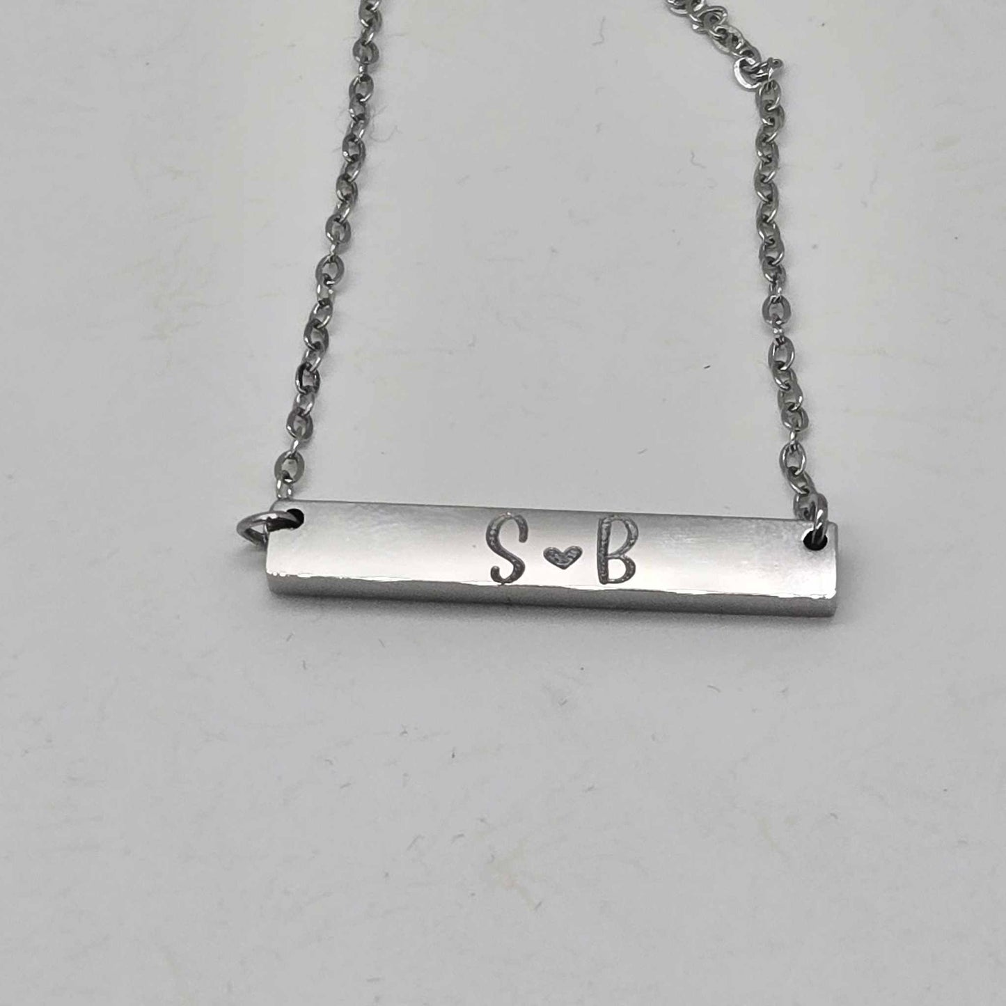 Custom Engraved Bar Necklace