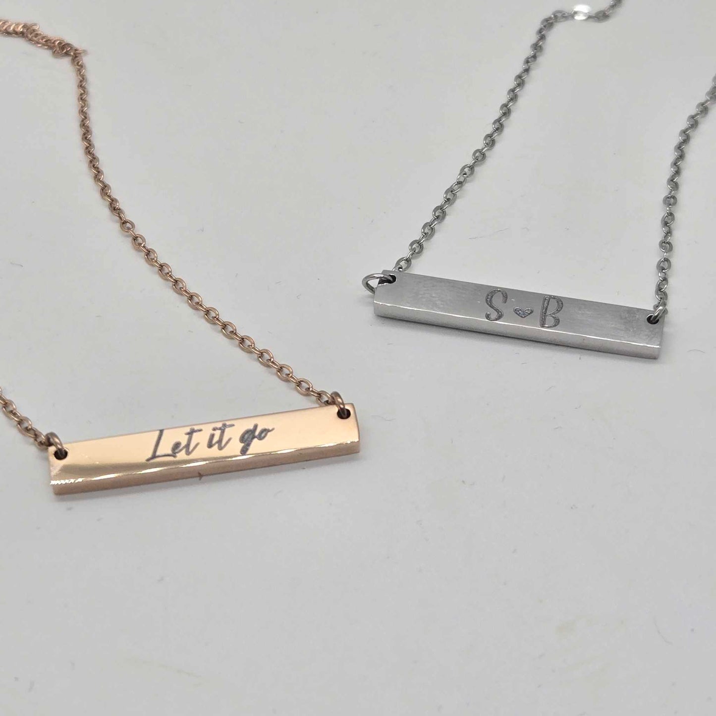 Custom Engraved Bar Necklace