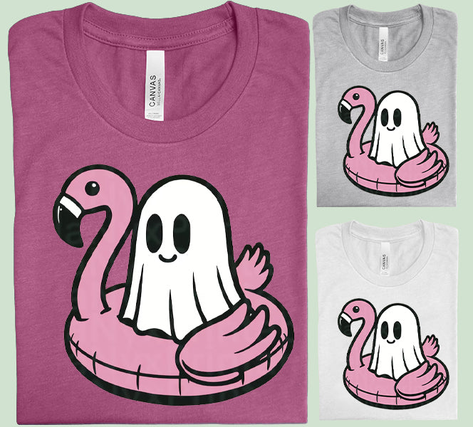 Ghost Flamingo Graphic Tee