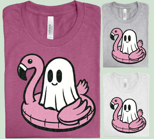 Ghost Flamingo Graphic Tee