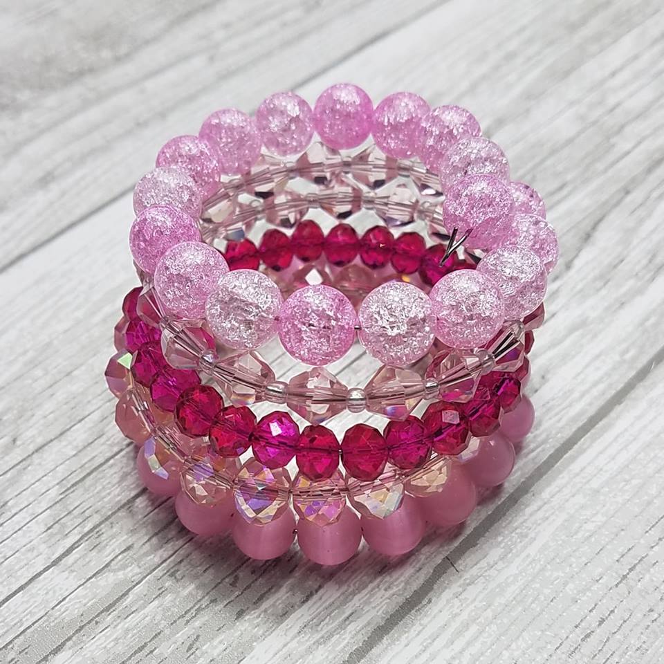 Sugar Stack Wrap Bracelet - Pink Bracelet