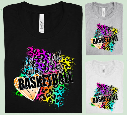 Just A Girl Who Loves Basketball Graphic Tee Graphic Tee