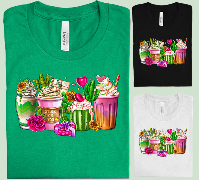 Stuck on You Coffee Graphic Tee