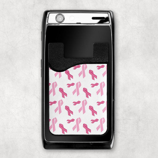 Pink Ribbons Card Caddy Phone Wallet