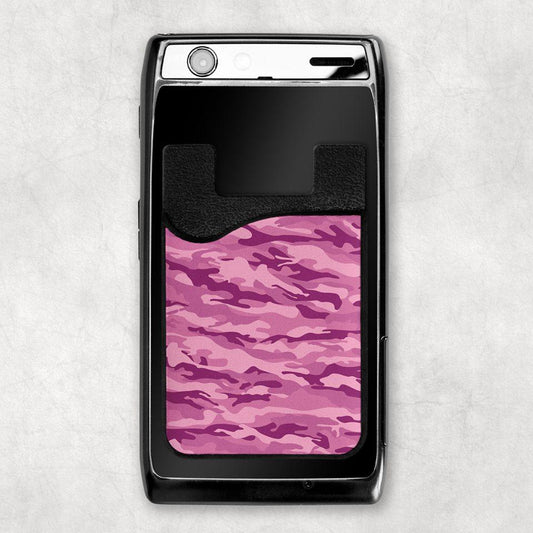 Purple Camo Card Caddy Phone Wallet