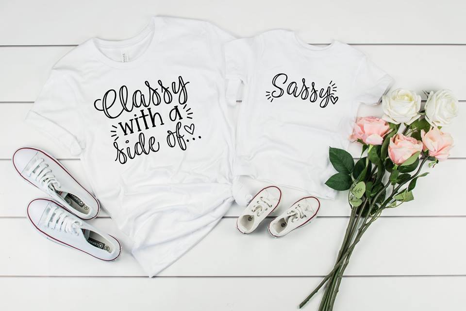 Classy With A Side Of Mommy And Me Graphic Tee Graphic Tee