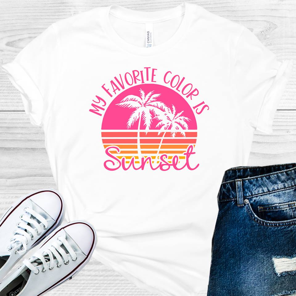 My Favorite Color Is Sunset Graphic Tee Graphic Tee