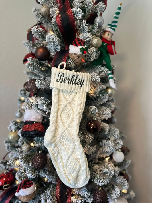 Embroidered Christmas Stocking