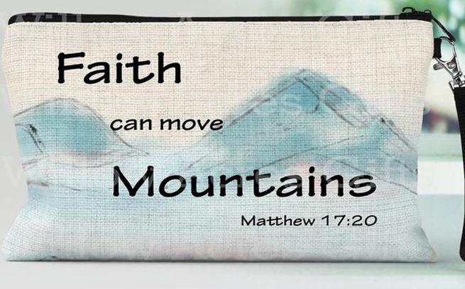 Faith Can Move Mountains Wristlet