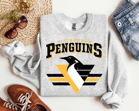 Vintage Team Penguins Graphic Tee