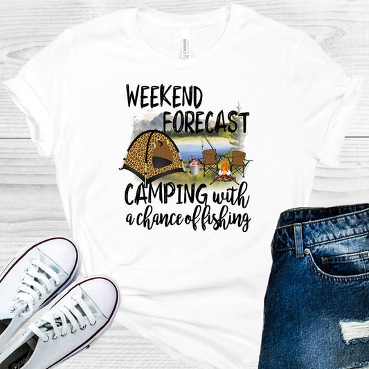 Weekend Forecast Camping With A Chance Of Fishing Graphic Tee Graphic Tee