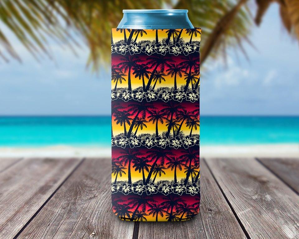 Can Cooler - Palm Tree Sunset
