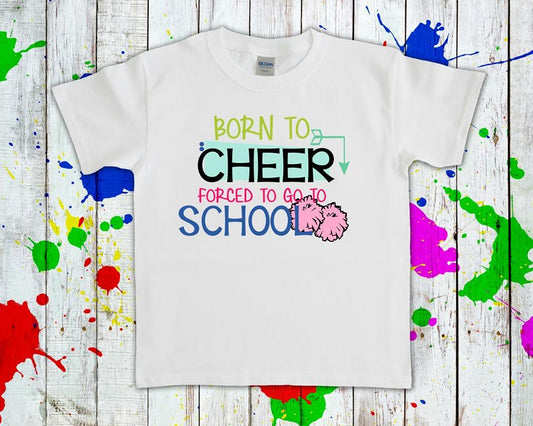 Born To Cheer Forced Go School Graphic Tee Graphic Tee