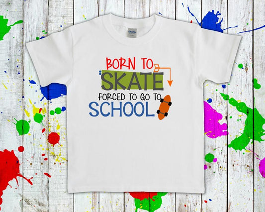 Born To Skate Forced Go School Graphic Tee Graphic Tee