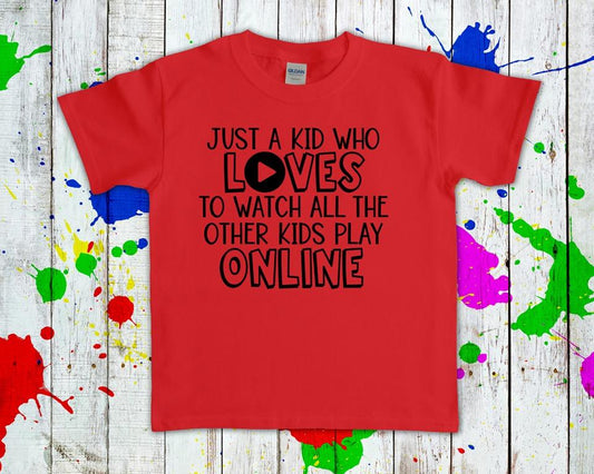 Just A Kid Who Loves To Watch All The Other Kids Play Online Graphic Tee Graphic Tee