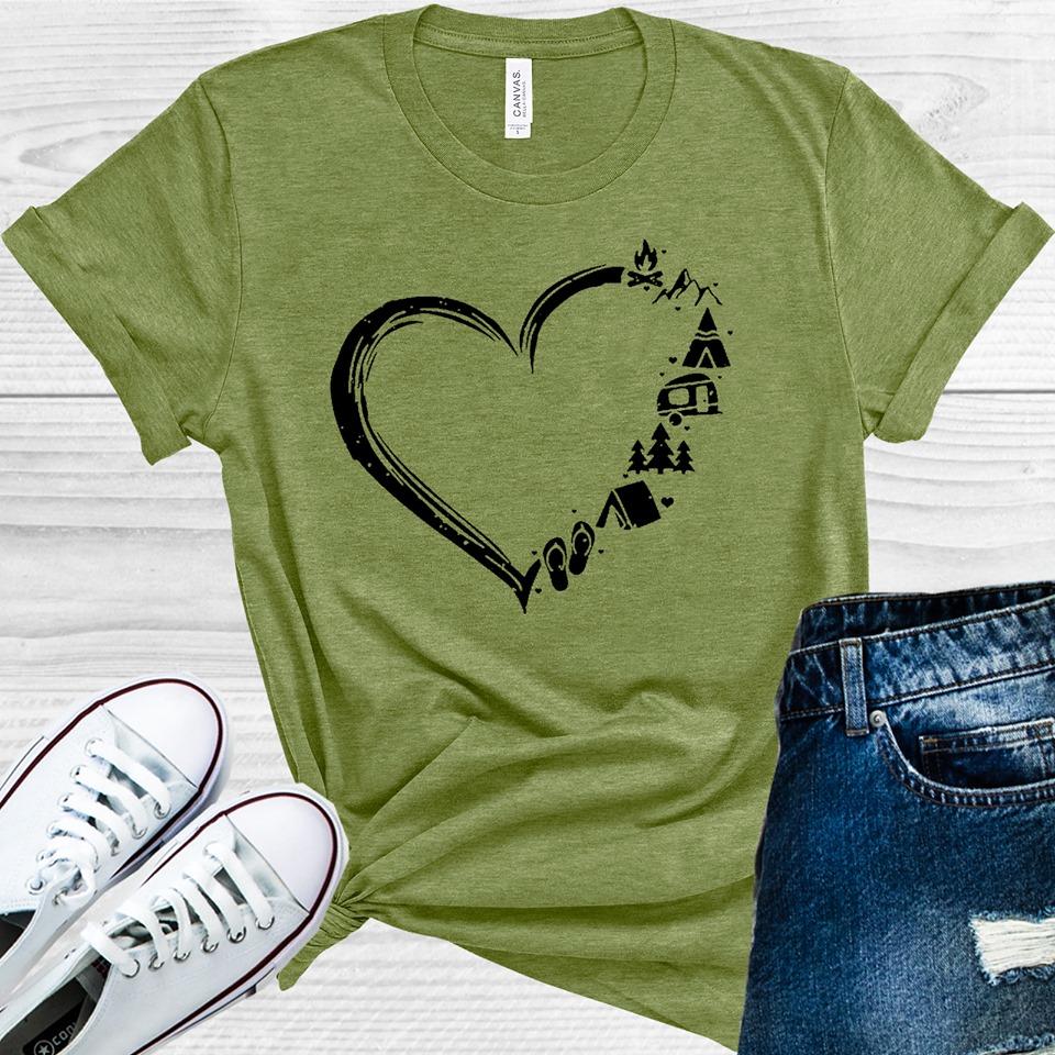 Camping Heart Graphic Tee Graphic Tee