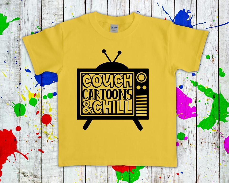 Couch Cartoons & Chill Graphic Tee Graphic Tee