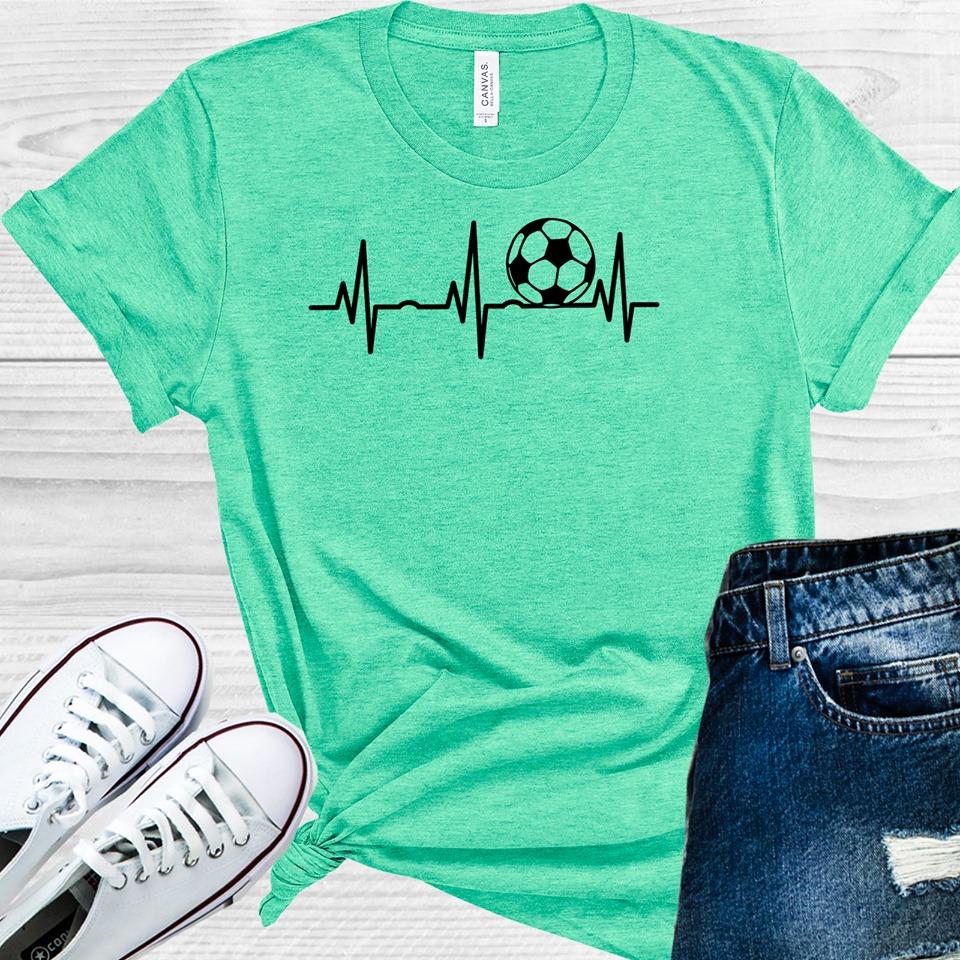 Soccer Heartbeat Graphic Tee Graphic Tee