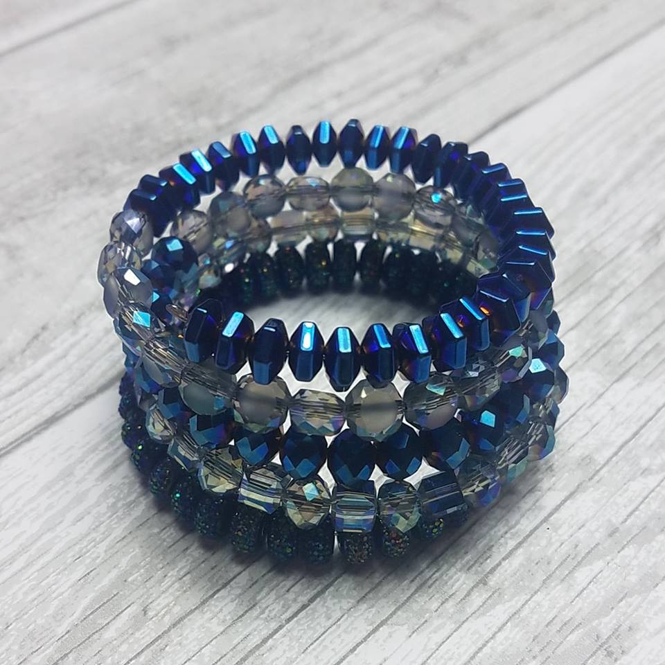 Sugar Stack Wrap Bracelet - Blue Bracelet