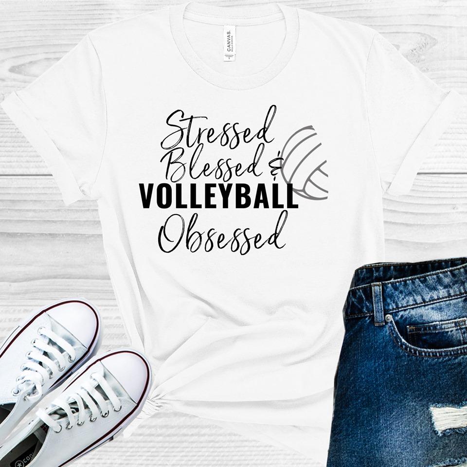 Stressed Blessed & Volleyball Obsessed Graphic Tee Graphic Tee