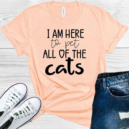 I Am Here To Pet All Of The Cats Graphic Tee Graphic Tee