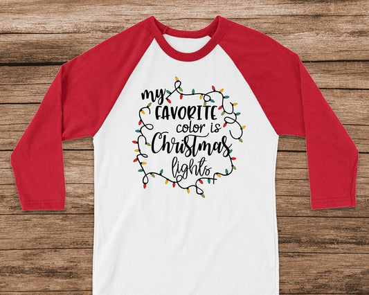 My Favorite Color Is Christmas Lights Graphic Tee Graphic Tee