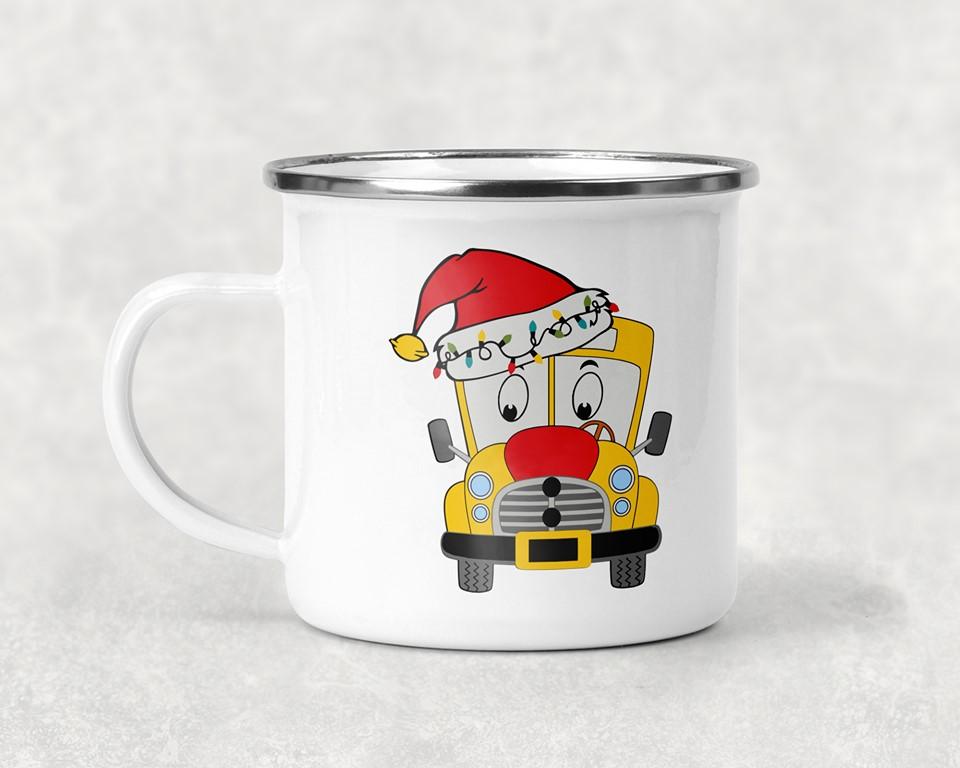 Christmas School Bus Mug Coffee