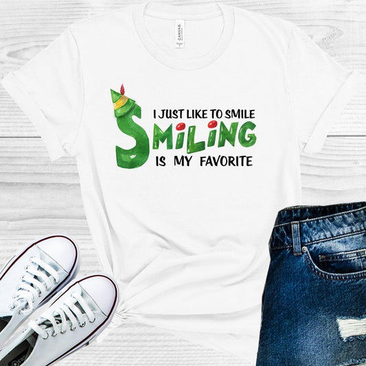 I Just Like To Smile Smiling Is My Favorite Graphic Tee Graphic Tee