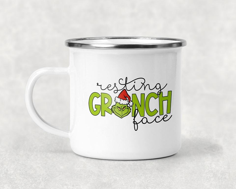 Resting Grinch Face Mug Coffee