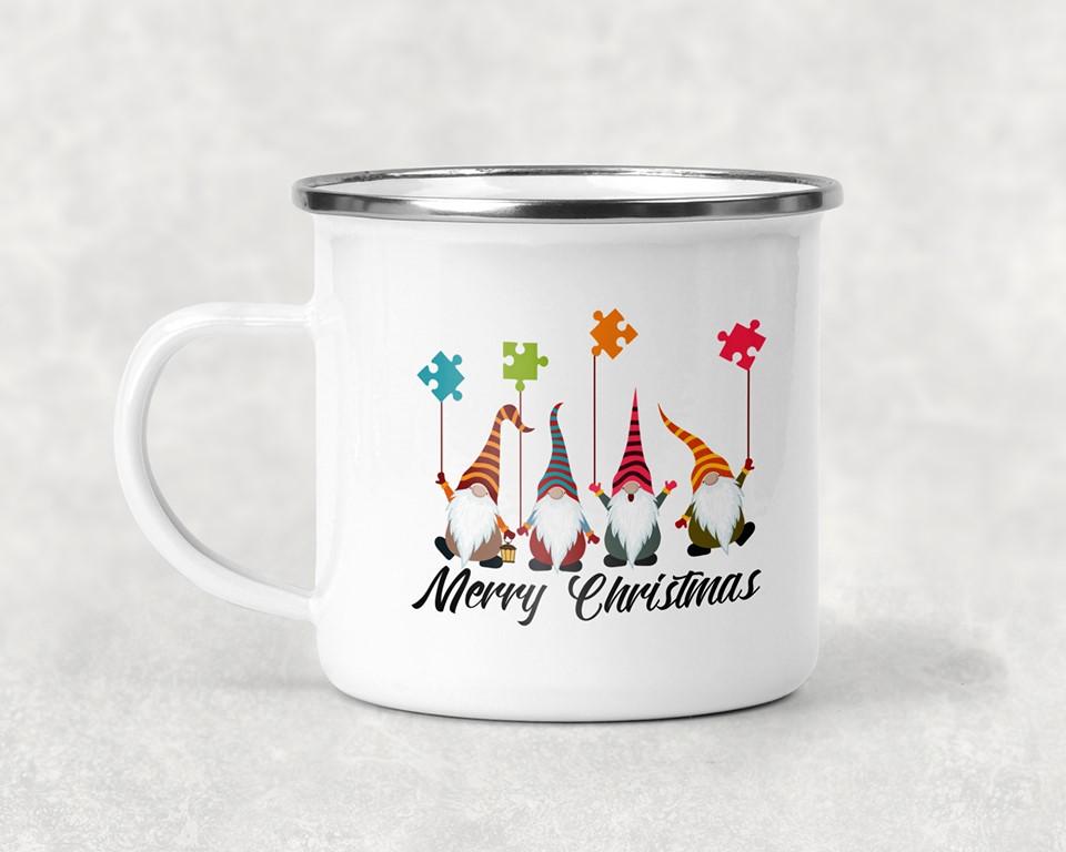 Merry Christmas Autism Awareness Gnomes Mug Coffee