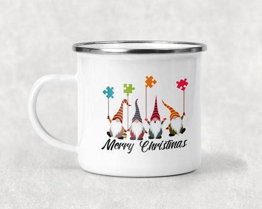 Merry Christmas Autism Awareness Gnomes Mug Coffee