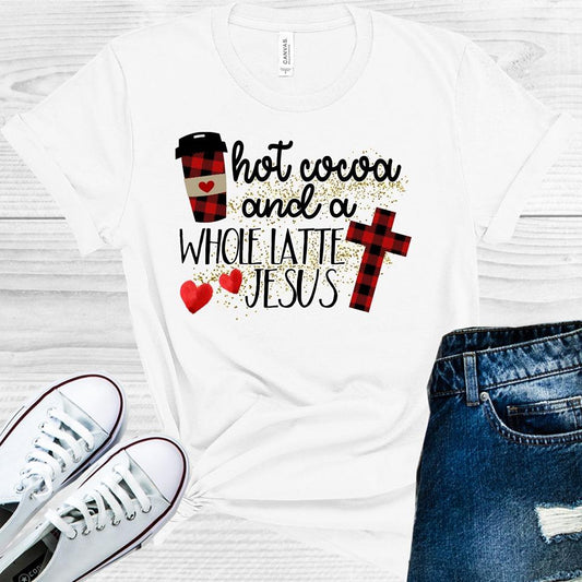 Hot Cocoa And A Whole Latte Jesus Graphic Tee Graphic Tee