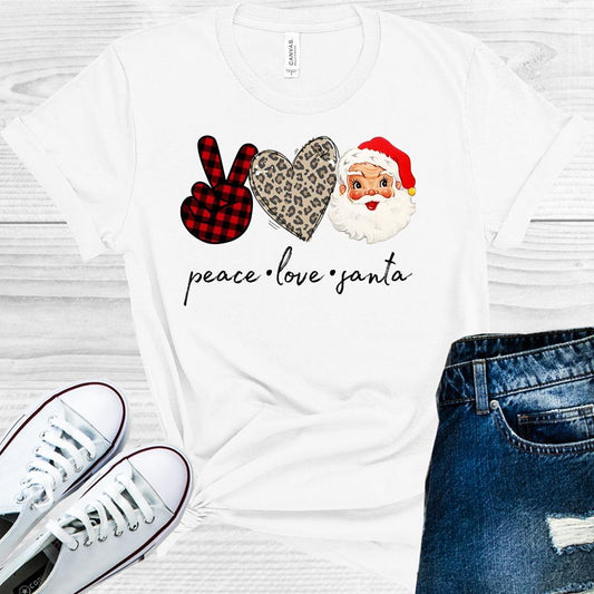 Peace Love Santa Graphic Tee Graphic Tee