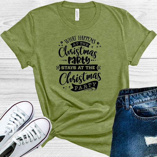 What Happens At The Christmas Party Stays Graphic Tee Graphic Tee