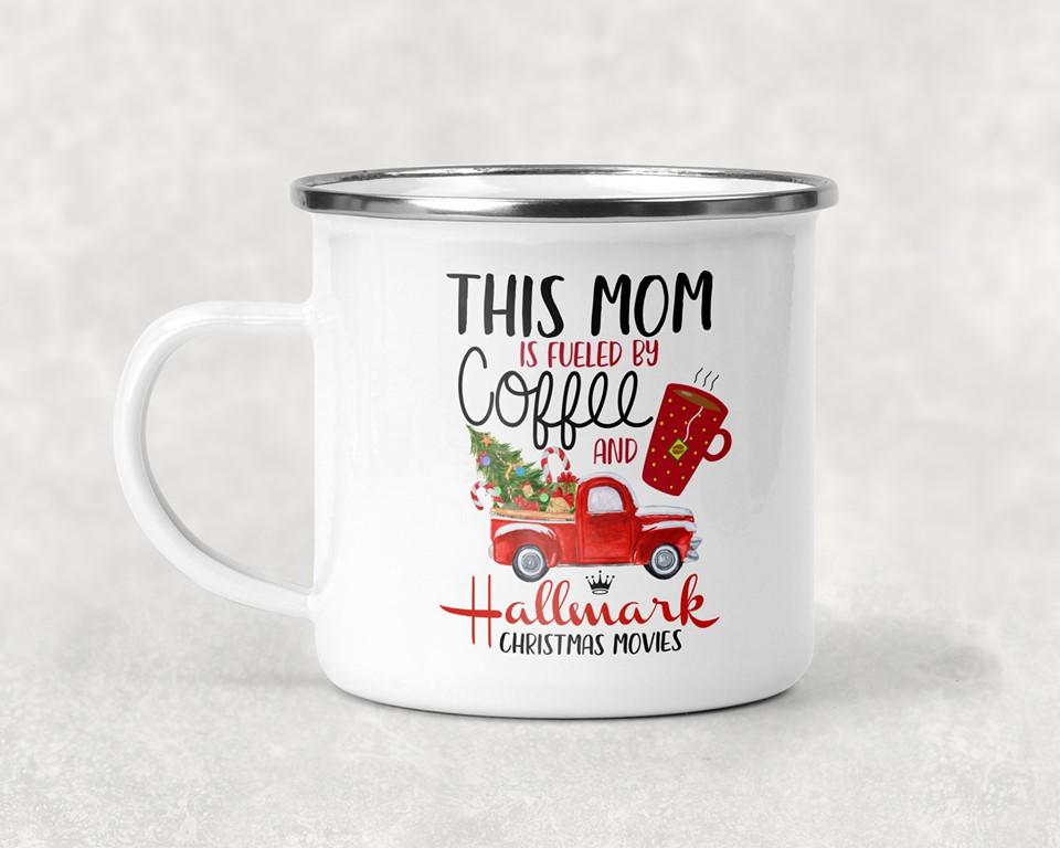 This Mom Is Fueled By Coffee And Hallmark Christmas Movies Mug